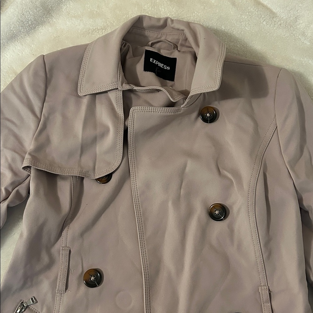 Express Classic Double Breasted Trench Coat light pink - Picture 7 of 10